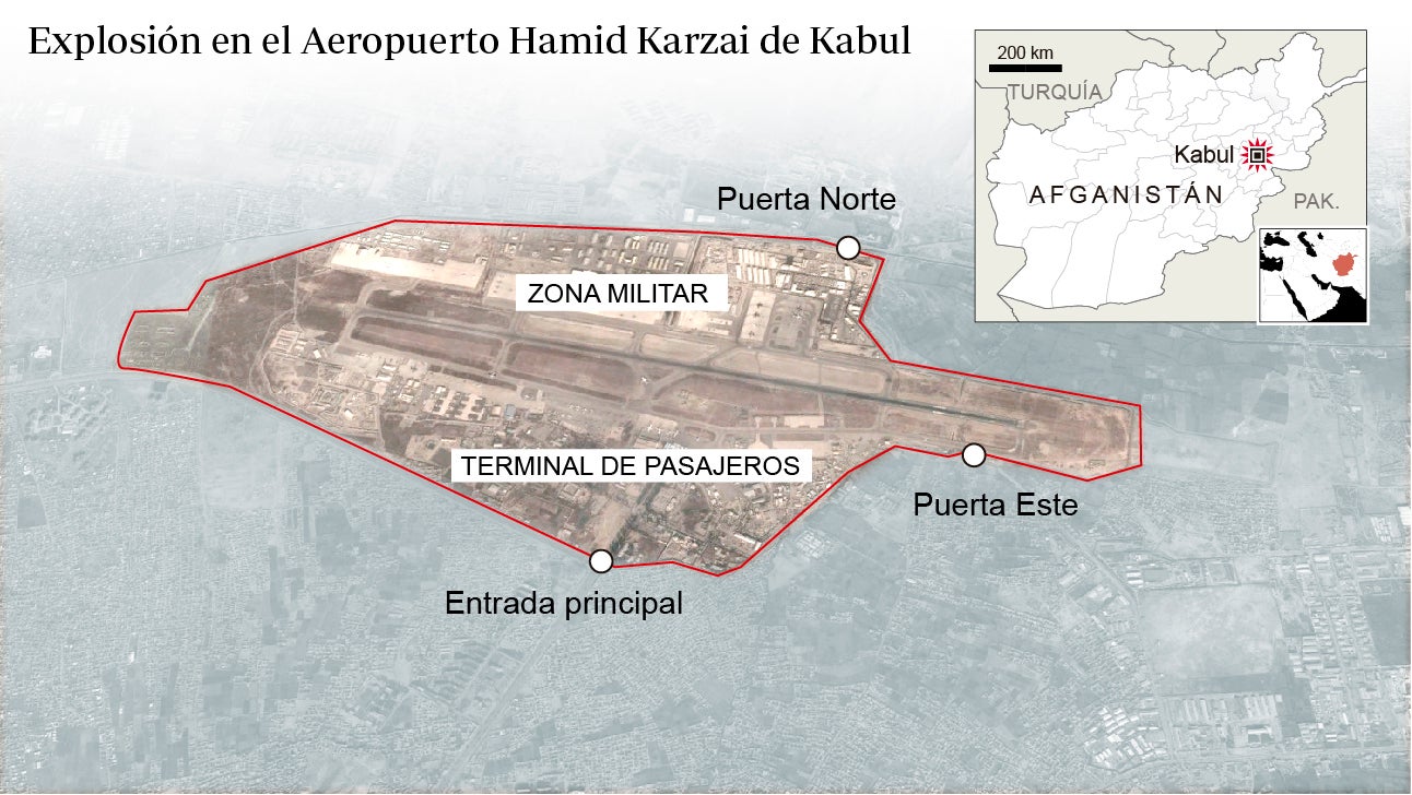 Al menos 95 muertos, trece de ellos militares de EE.UU., en atentados en torno al aeropuerto de Kabul