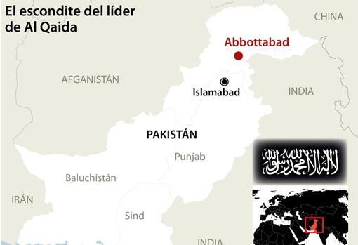 Ubicación del lugar donde se escondió Bin Laden