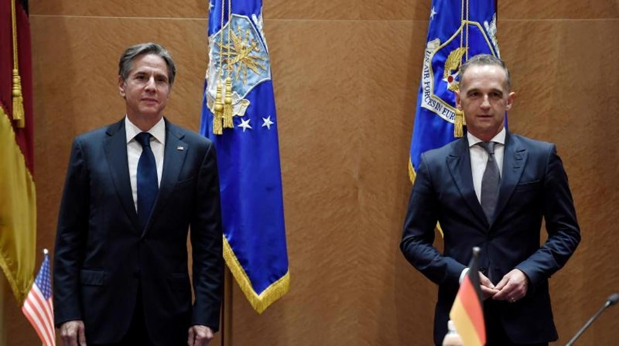 El secretario de Estado de EE.UU., Antony Blinken, y el FM alemán Heiko Maas