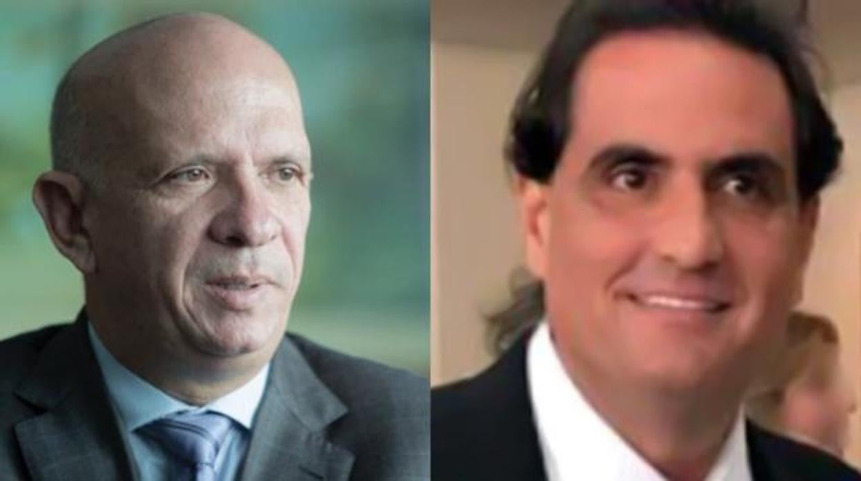 El Pollo Carvajal (izquierda), Nicolás Maduro (centro) y Alex Saab (derecha)