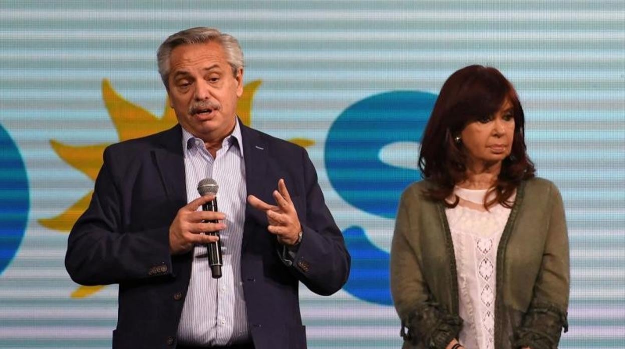 El presidente de Argentina Alberto Fernández y la vicepresidenta Cristina Fernández de Kirchner