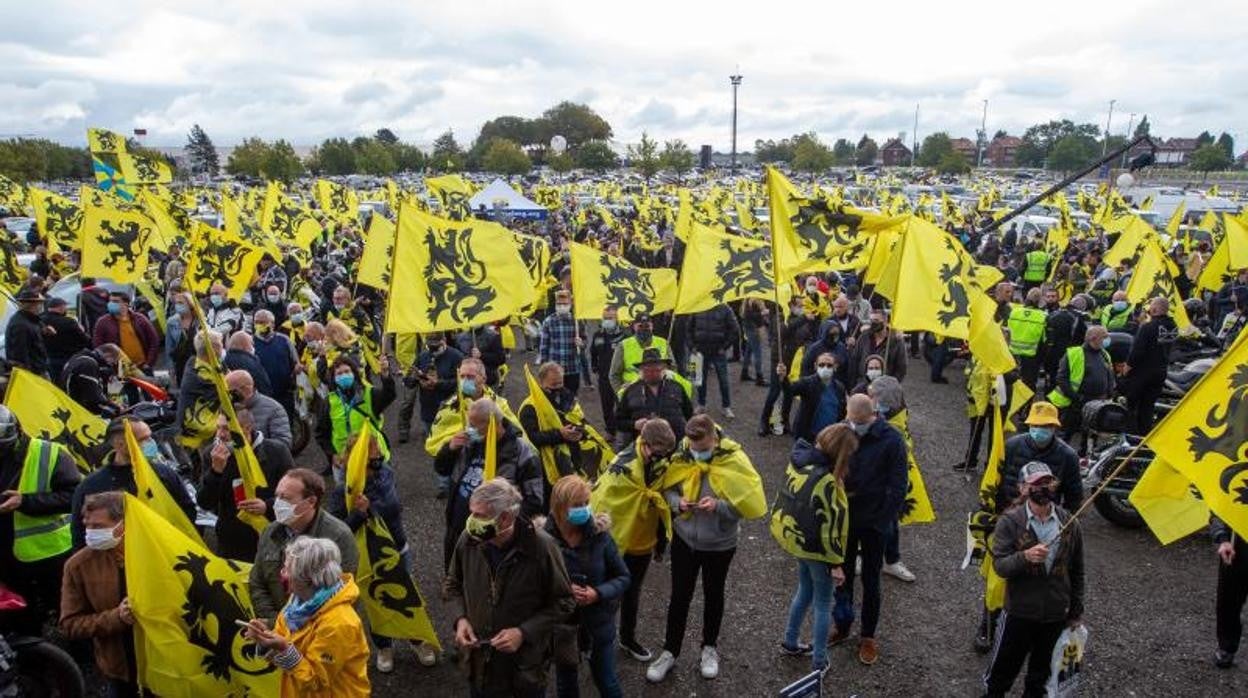 Marcha del partido de extrema derecha flamenco, Vlaams Belang