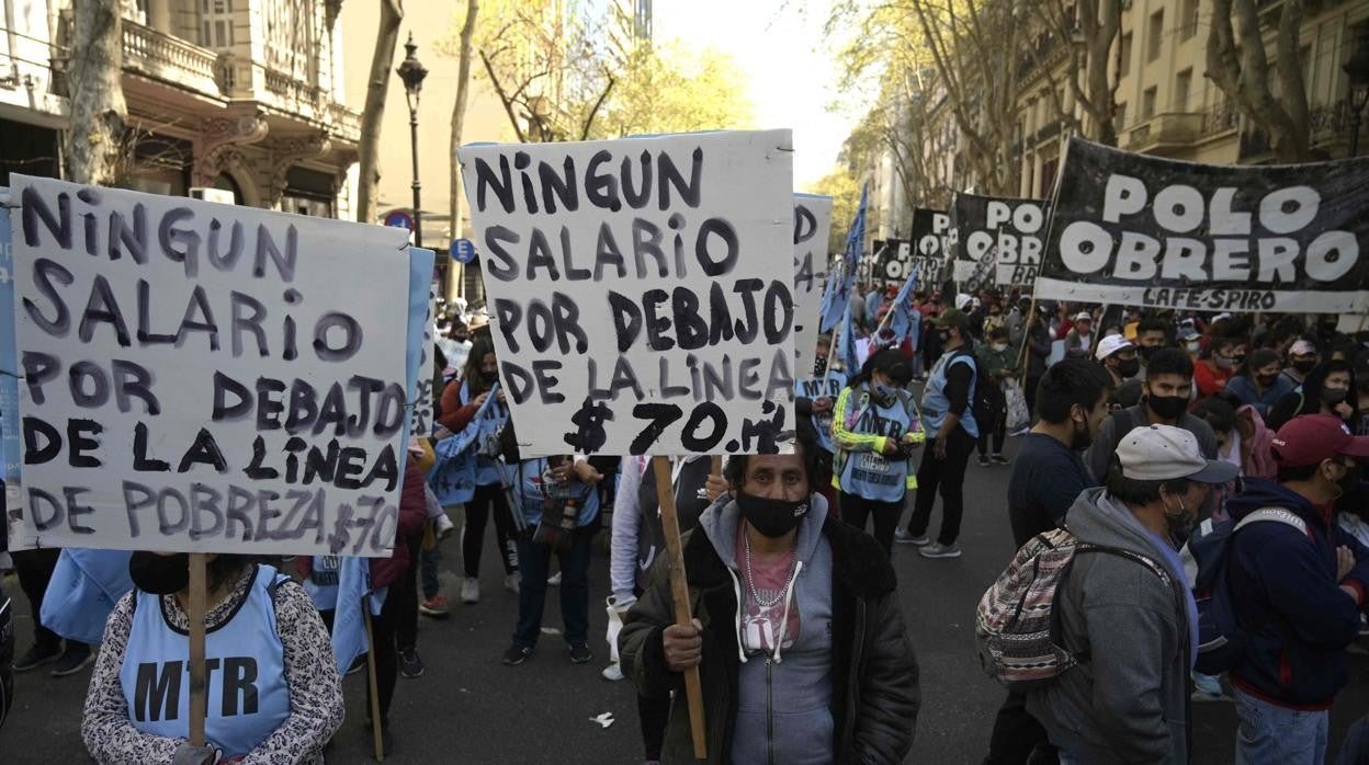 Protestas en Buenos Aires la semana pasada