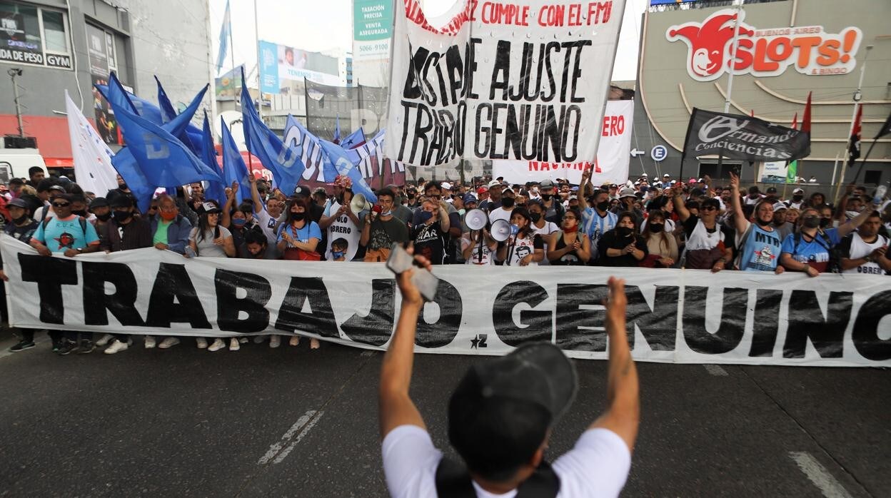Protestan contra Alberto Fernández en la gran fiesta peronista