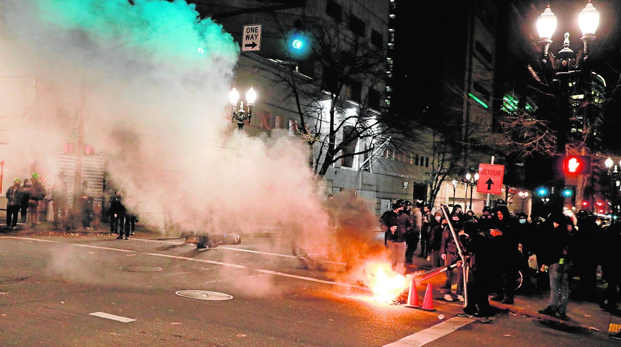 Protesta en Portland por el veredicto del jurado