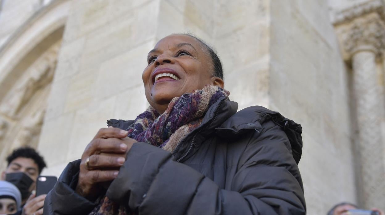 Christiane Taubira, durante la presentación de su candidatura