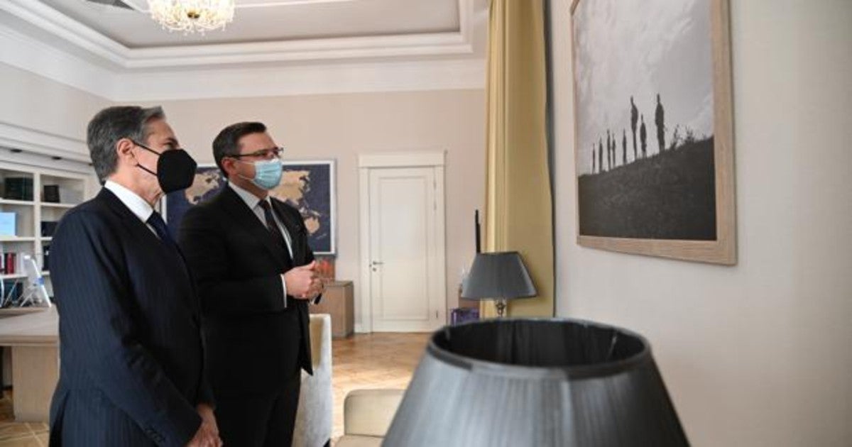 El secretario de Estado de EE.UU. Antony Blinken, durante su visita a Kiev