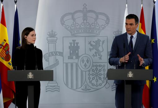 La rueda de prensa conjunta de Marin con Sánchez celebrada este miércoles en Madrid