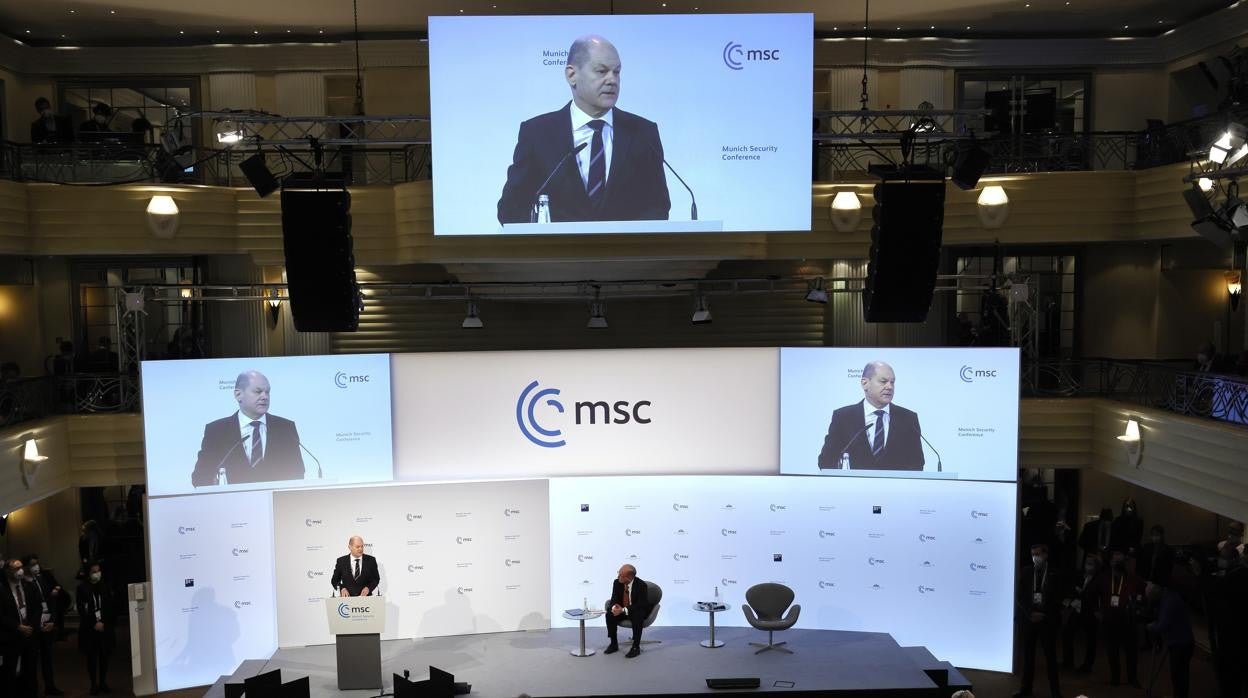 El secretario general de la OTAN, Jens Stoltenberg, durante su intervención en la Conferencia de Seguridad de Múnich