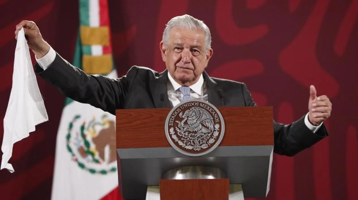 El presidente de México, en la rueda de prensa del 21 de febrero