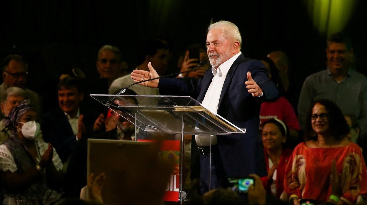 Lula, este sábado durante la presentación de su candidatura