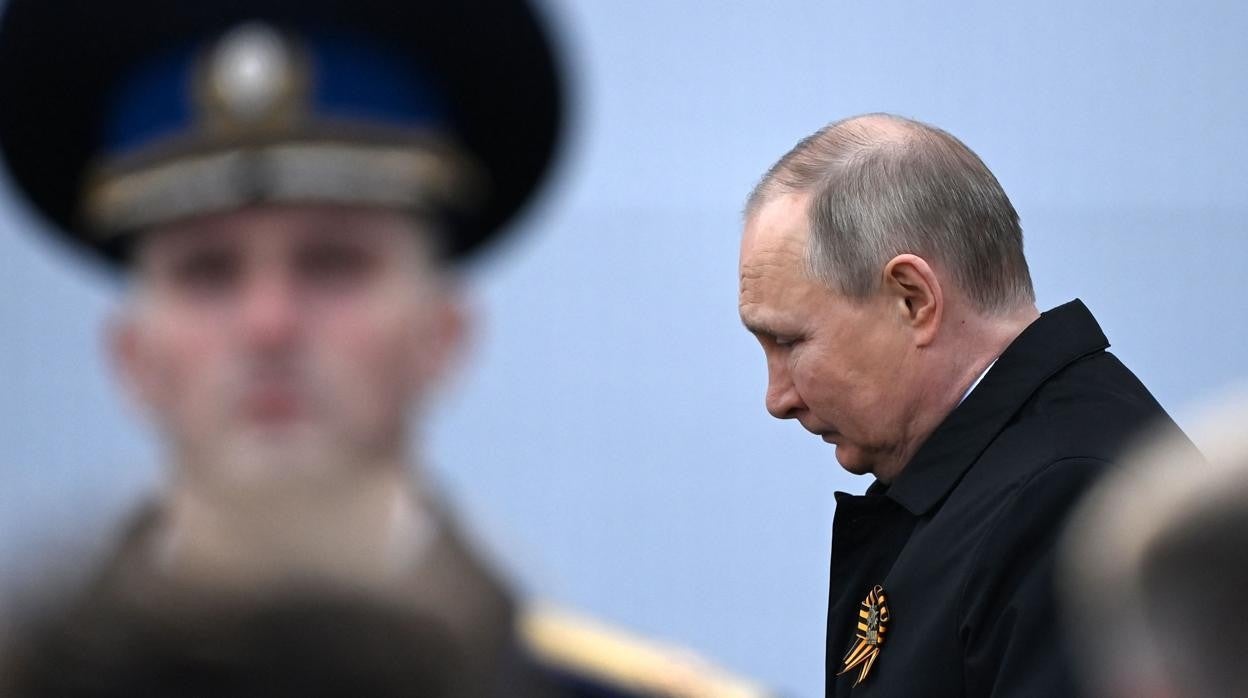 El presidente de Rusia, Vladímir Putin, durante el desfile del Día de la Victoria