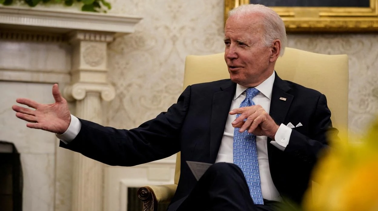 El presidente de Estados Unidos, Joe Biden, en un encuentro este lunes en la Casa Blanca