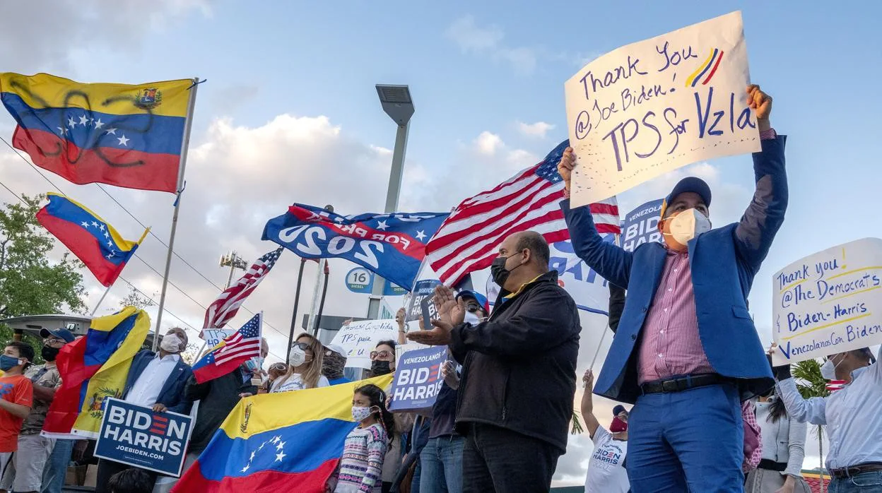 Manifestación de venezolanos en Miami