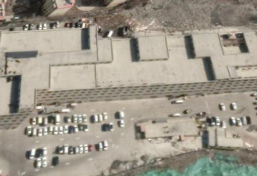 Imagen satelital del campo de reeducación femenino instalado en el distrito Shayibake de Urumqi, capital de Xinjiang, donde Qelbinur Sidiq trabajó durante tres meses