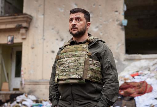 El presidente ucraniano, Volódimir Zelenski, el pasado mes de mayo en Járkov