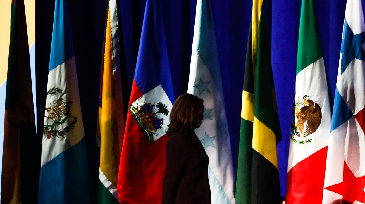 Kamala Harris, el pasado miércoles en la inauguración de la IX Cumbre de las Américas, en Los Ángeles, California