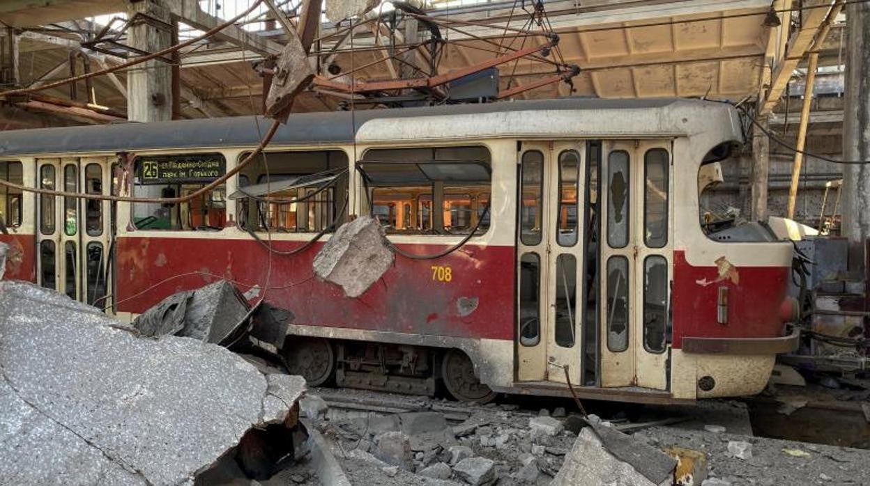 Destrucción en Járkov, en una imagen del fin de semana