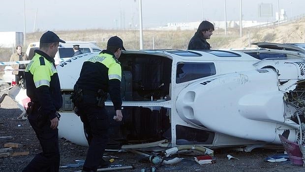 Así quedó el accidente en el que viajaban Aguirre y Rajoy