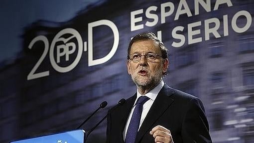 Mariano Rajoy, durante un mitin