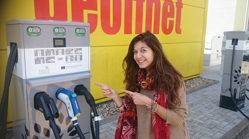 Sophie Sandham, durante el viaje