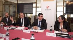 José A. León Capitán, Antonio González, Cristophe Mandon y Delphine Lafon, directivos de PSA