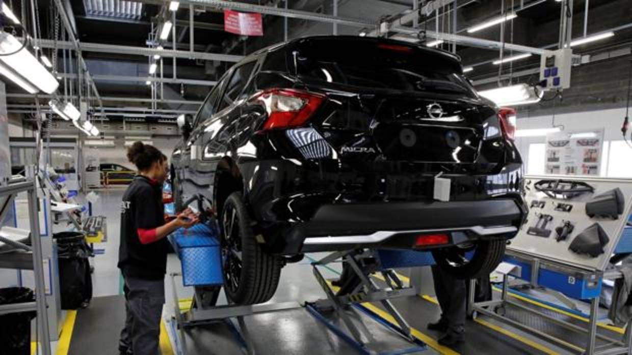 Un Nissan Micra, ensamblado en la factoría de Renault de Flins (París)