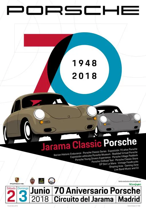 El Circuito del Jarama acoge este fin de semana la celebración del 70 Aniversario Porsche