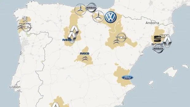 Este es el nuevo mapa de la automoción en España