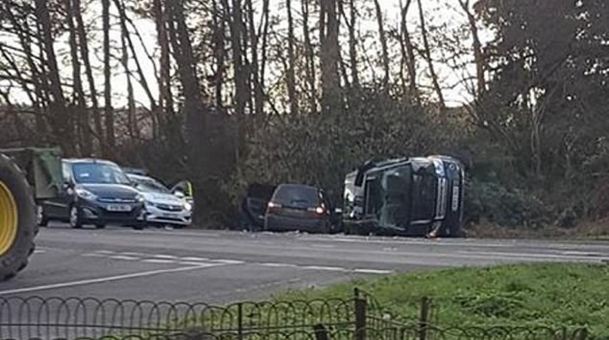 Estado en el que quedó el vehículo que conducía Felipe de Edimburgo