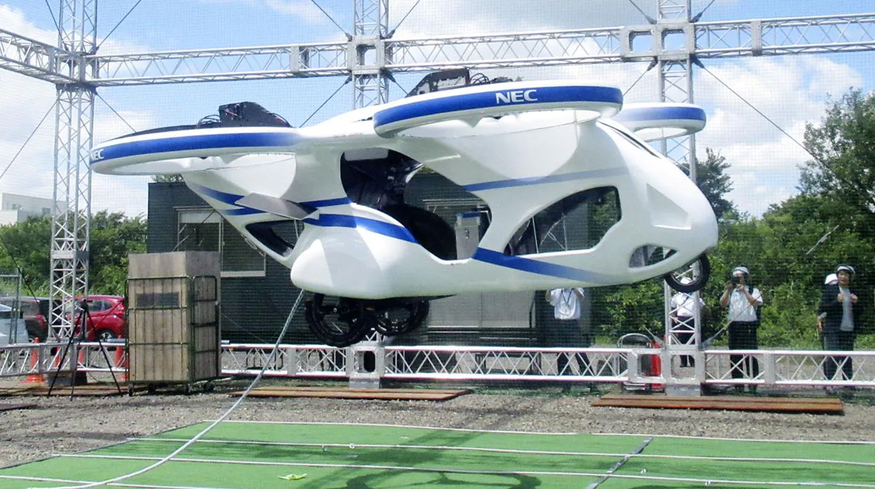 El coche volador de NEC probado el pasado lunes