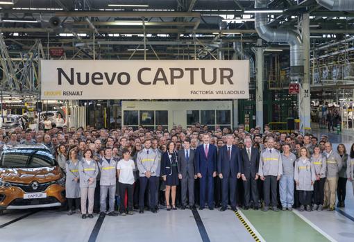 El Rey de España preside en Valladolid el inicio de la producción del nuevo Renault Captur