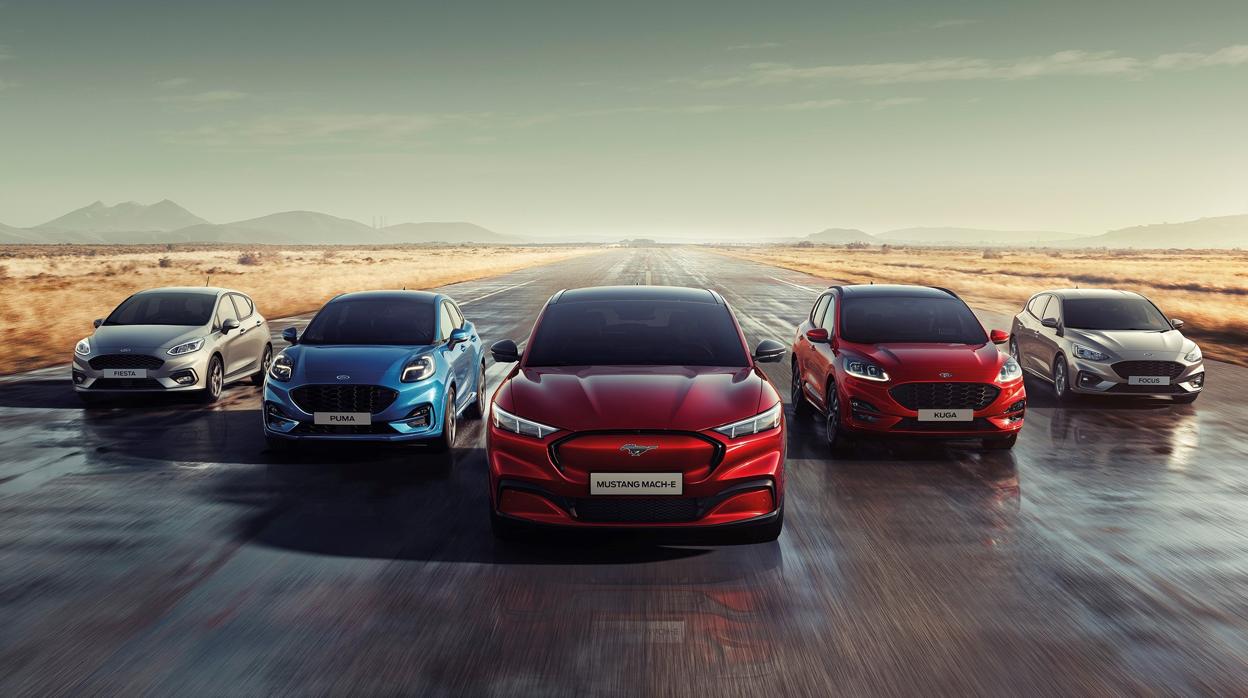 Los modelos electrificados de Ford: Fiesta, Puma, Mustang Mach E, Kuga y Focus