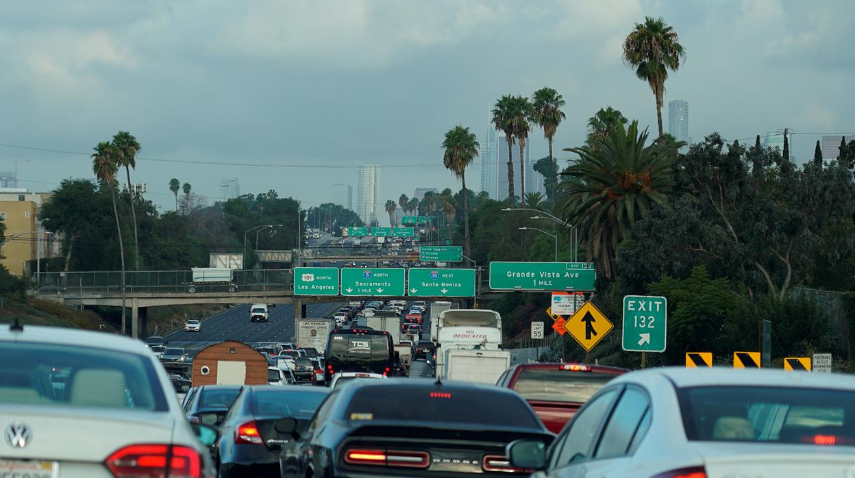 Atasco en Los Ángeles, este 31 de marzo