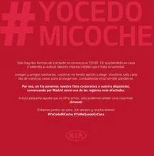 Kia se suma al reto #YoCedoMiCoche y ofrece al personal sanitario su flota corporativa