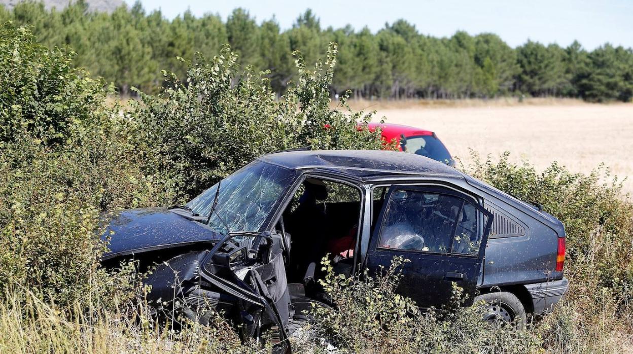 Accidente en Garray (Soria), el pasado julio