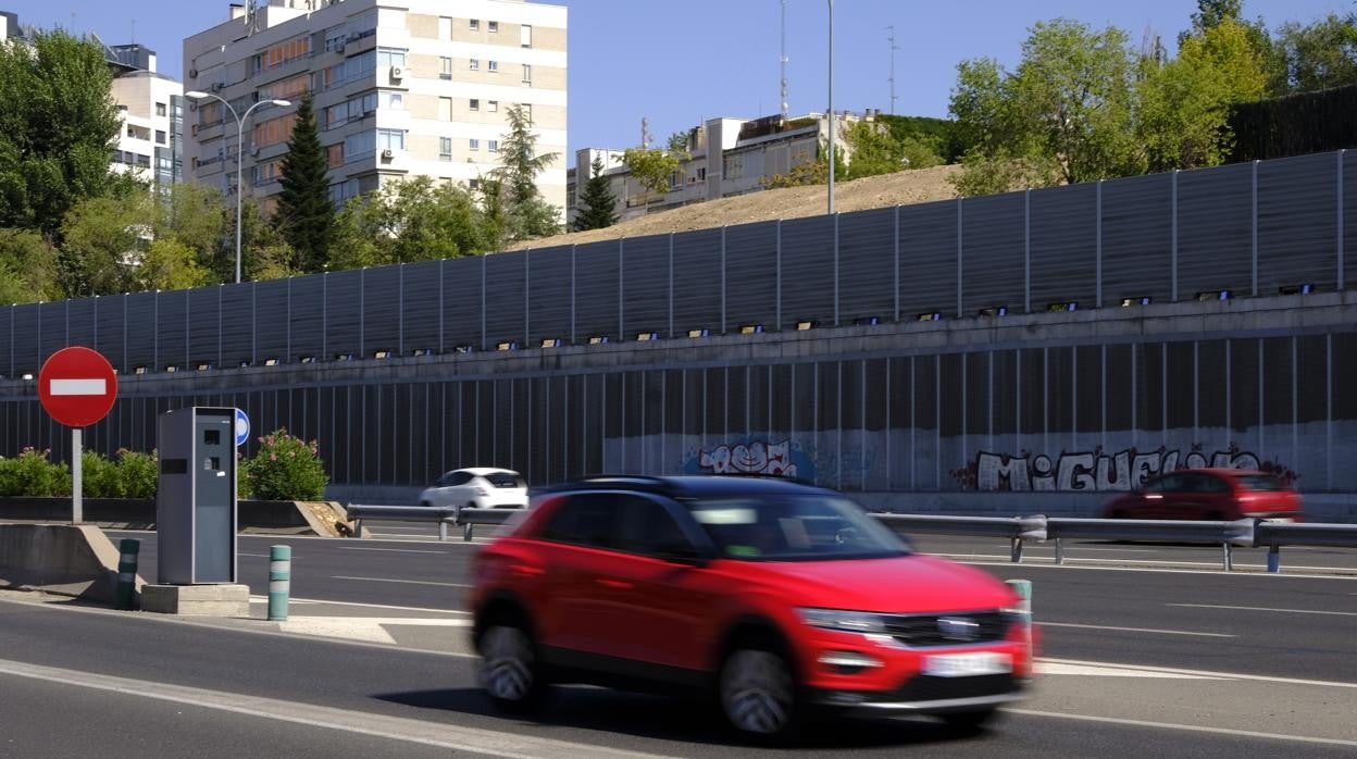 Un radar en una carretera