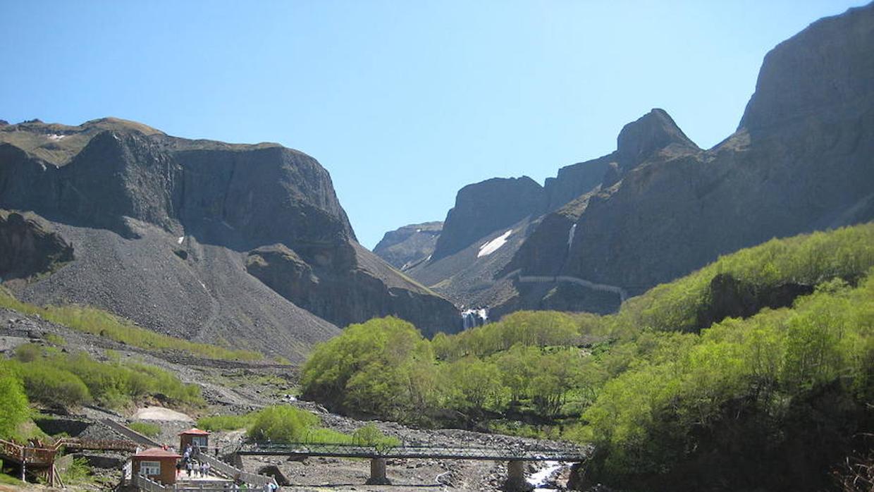 Una vista del macizo del Paektu, en la provincia de Jilin