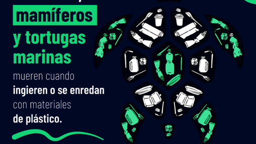 Campaña del Gobierno mexicano para concienciar sobre el daño que los residuos plásticos mal gestionados causan en los océanos