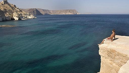 Acantilados de Rodalquilar, en el Parque Natural de Cabo de Gata (Almería)