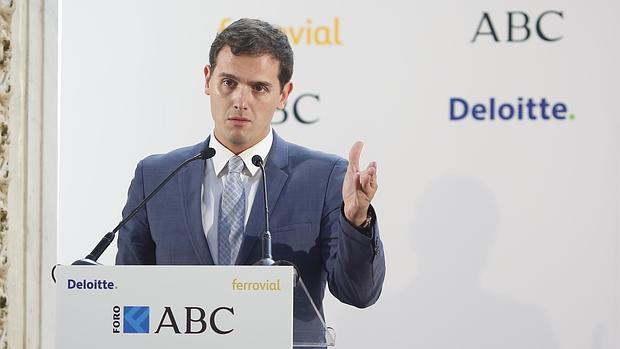 Albert Rivera, durante su intervención en el Foro ABC.