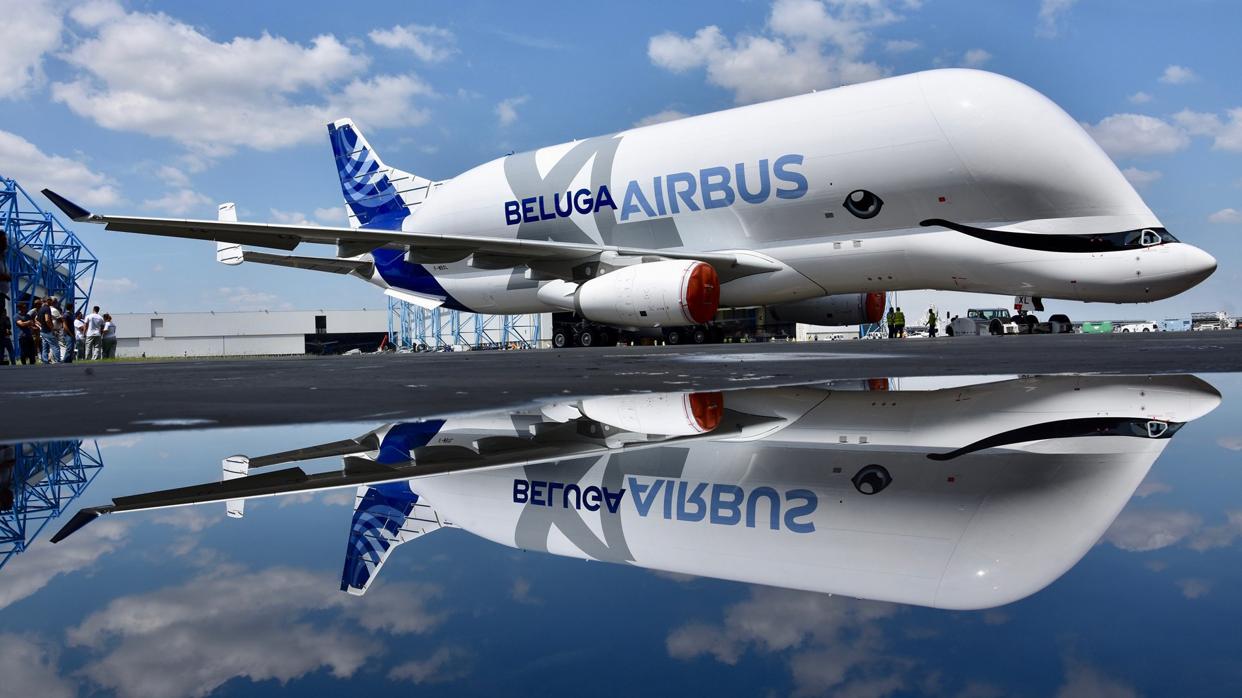 El modelo «Beluga XL» durante su presentación en Toulouse (Francia)