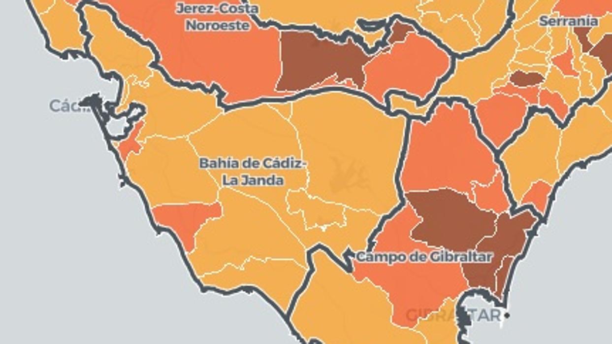 Coronavirus Cádiz: Esta es la tasa de incidencia acumulada en cada municipio de la provincia de Cádiz