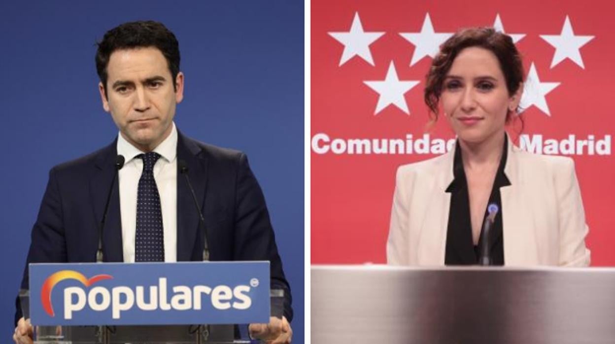 El secretario general del PP, García Egea, y la presidenta de la Comunidad de Madrid, Díaz Ayuso