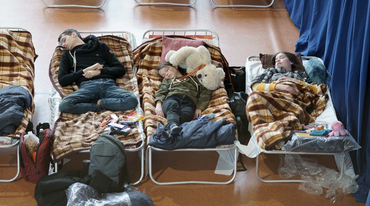 Centro de acogida de refugiados ucranianos en Lubyczy Krolewsklej