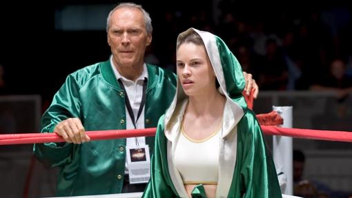 Clint Eastwood y Hilary Swank en una escena de 'Million Dollar Baby'.