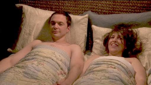 Sheldon y Amy, justo después de hacer el amor por primera vez.