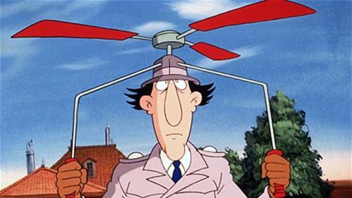 El inspector Gadget con el 'gachetocóptero.