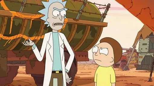 Rick (i) y Morty (d) en la tercera temporada.