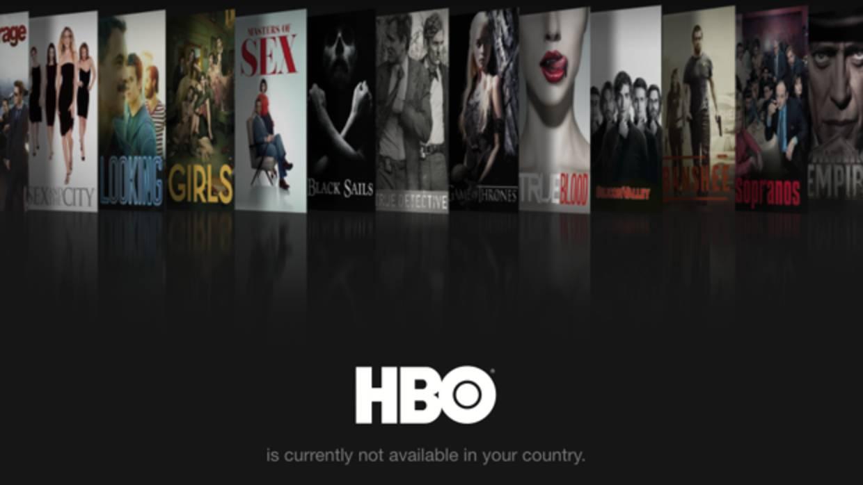 Mensaje de HBO en el extranjero.